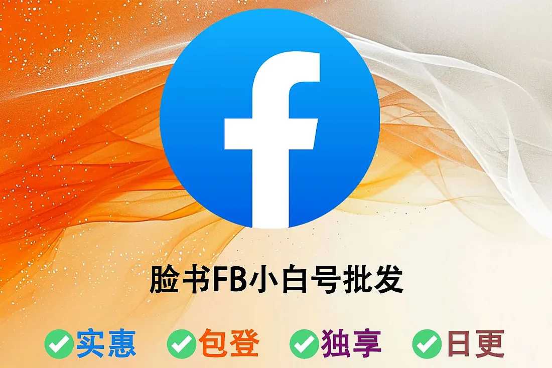 Facebook白号-随机国家-含2FA-脸书账号批发